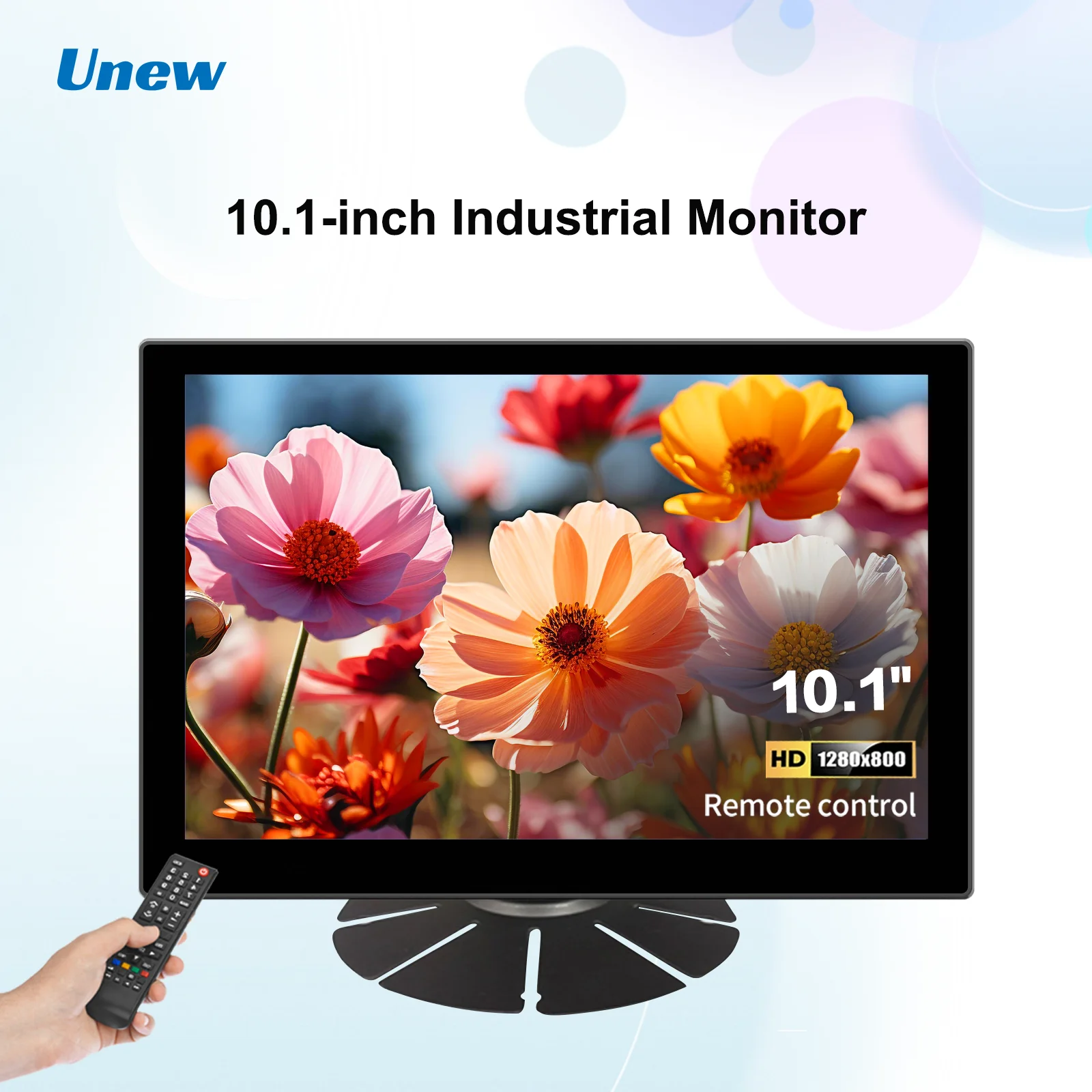 10.1 inch Monitor FHD 1280X800 Industrial Display for Office Home Monitoring Support VAG HDMI  BNC DVI With Stand Speaker