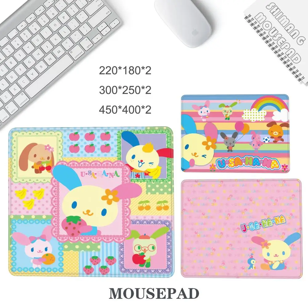 Small Desk Mat USAHANA Cute Mouse Pad Anime Game Mats Mousepad Company Gamer Girl Gaming Laptop Computer Accessories