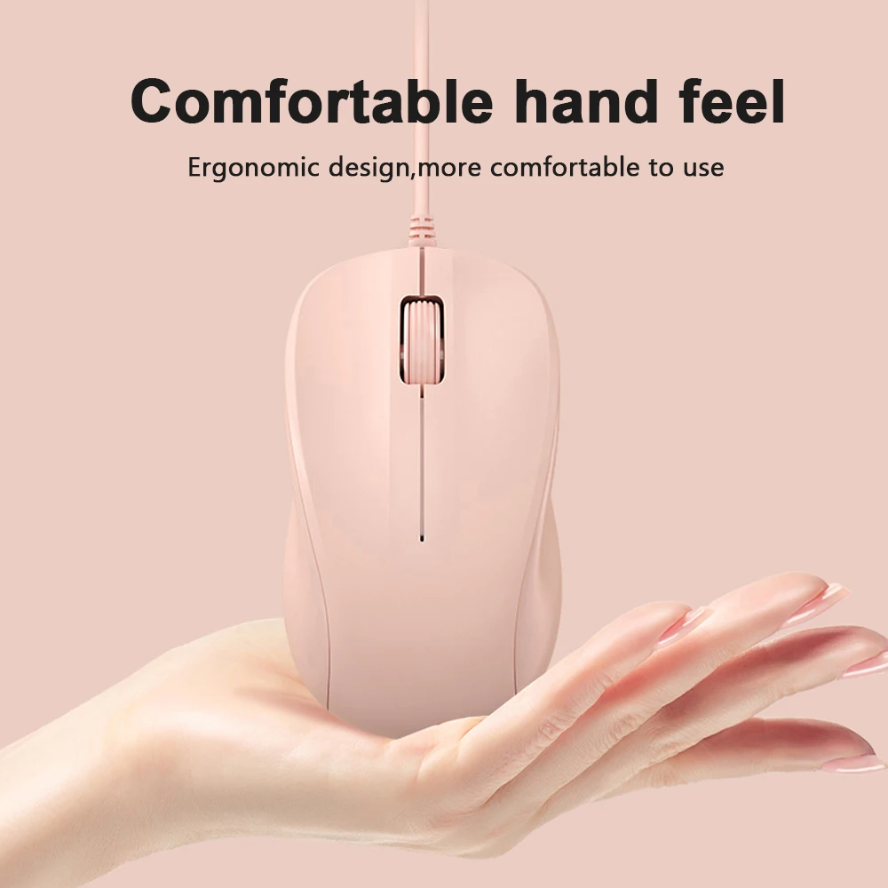 Wire Gaming Mouse Ergonomic 3 Keys Mice Games USB 1200DPI for Xiaomi Huawei Laptop Computer Notebook PC Gamer Pink Magic Mouse
