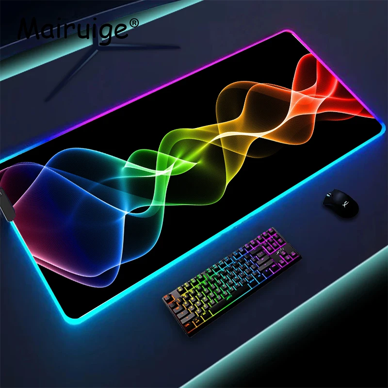 Electric Current Mouse Pad Rgb Backlit Republic of Gamers Mouse Mat Pc Accessories Led Mouse Pads Gaming Play Mats Extended Pad