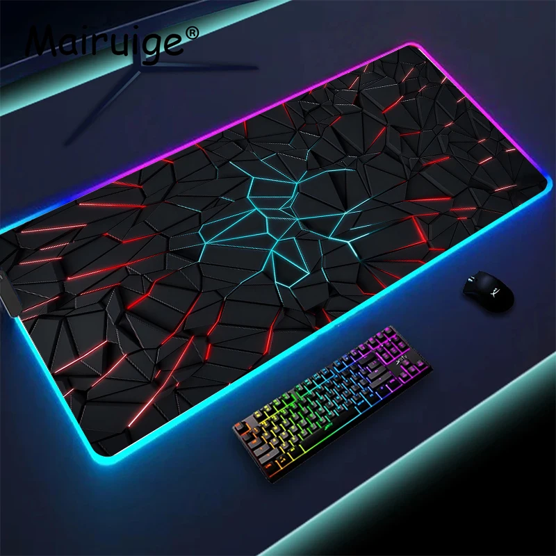 Electric Current Mouse Pad Rgb Backlit Republic of Gamers Mouse Mat Pc Accessories Led Mouse Pads Gaming Play Mats Extended Pad