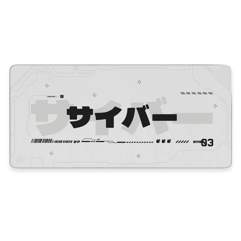 White Gaming Mouse Pad, Desk Mat, Suitable for Office, Home, Gaming Accessories, Colorful Desktop Decoration Kawaii Desk Pad