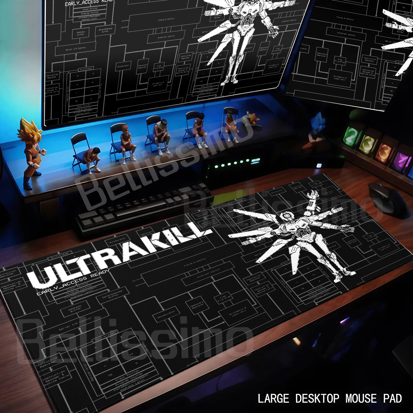 Fast-paced Retro Shooter ULTRAKILL Mouse Pad Computer Mouse Pad Gaming Mousemat Keyboard Office Extended Mat Gamer PC Carpet rug
