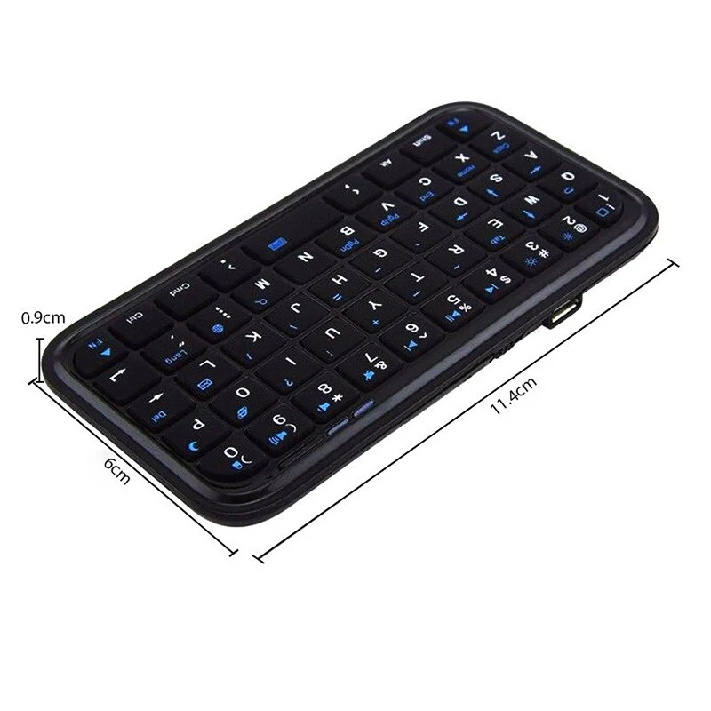 Portable Keyboard with Bluetooth Wireless Keyboard for SmartPhone Tablet Computer PC Laptop Notebook Mini Rechargeable Keyboard