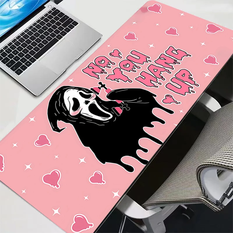 Cute Funny Terror Rubber Mousepad Mouse Pad Gaming Keyboard Mat Locking Edge Deskmats Non-slip Gamer Mat Table Carpet For LOL