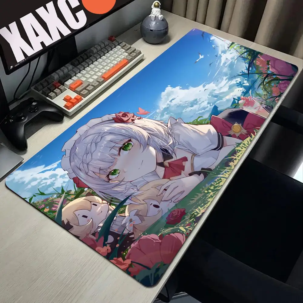 Genshin Impact Noelle Large Gaming Mouse Pad Computer Mousepad PC Gamer Laptop Mouse Mat Office Mausepad Keyboard Mat Desk Pad