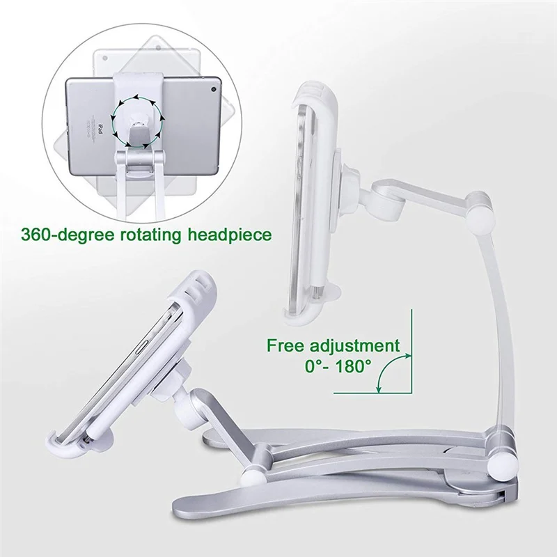 Kitchen Tablet Mount Stand Adjustable 2-in-1 Kitchen Wall Mount Stand for iPad Air Mini Pro Desktop Holder for iPad Samsung