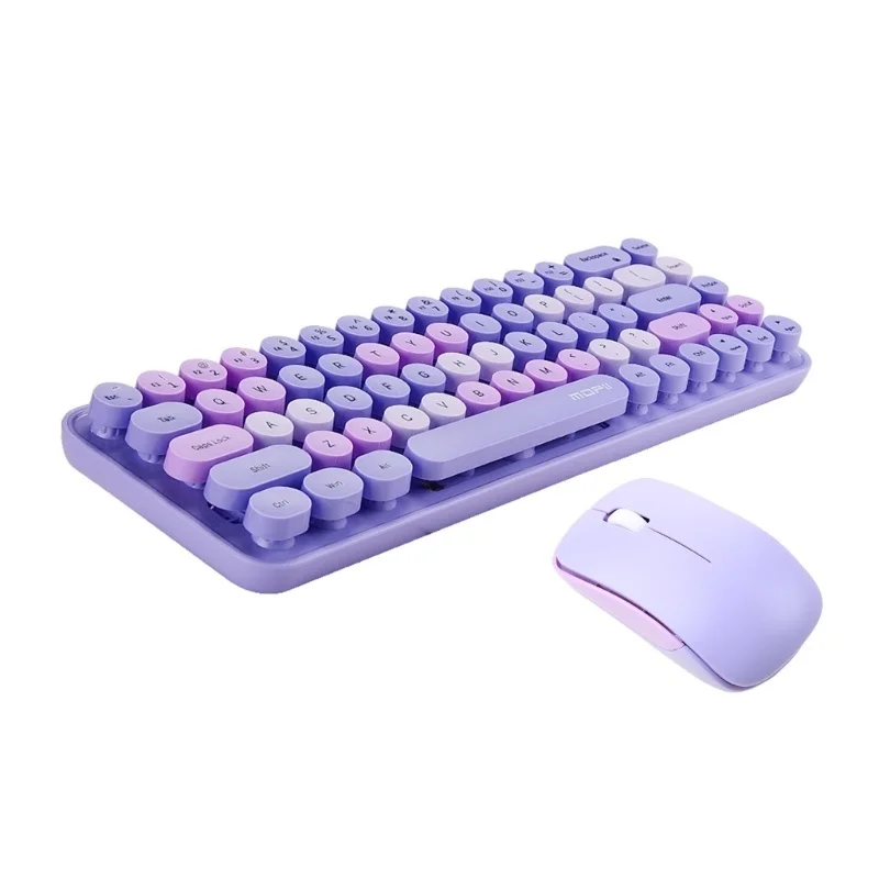 Mofii 2.4G Wireless Keyboard and Mouse Sets Colorful Keyboard and Mouse Multi Device Keyboard Kit Compatible with Desktop Laptop