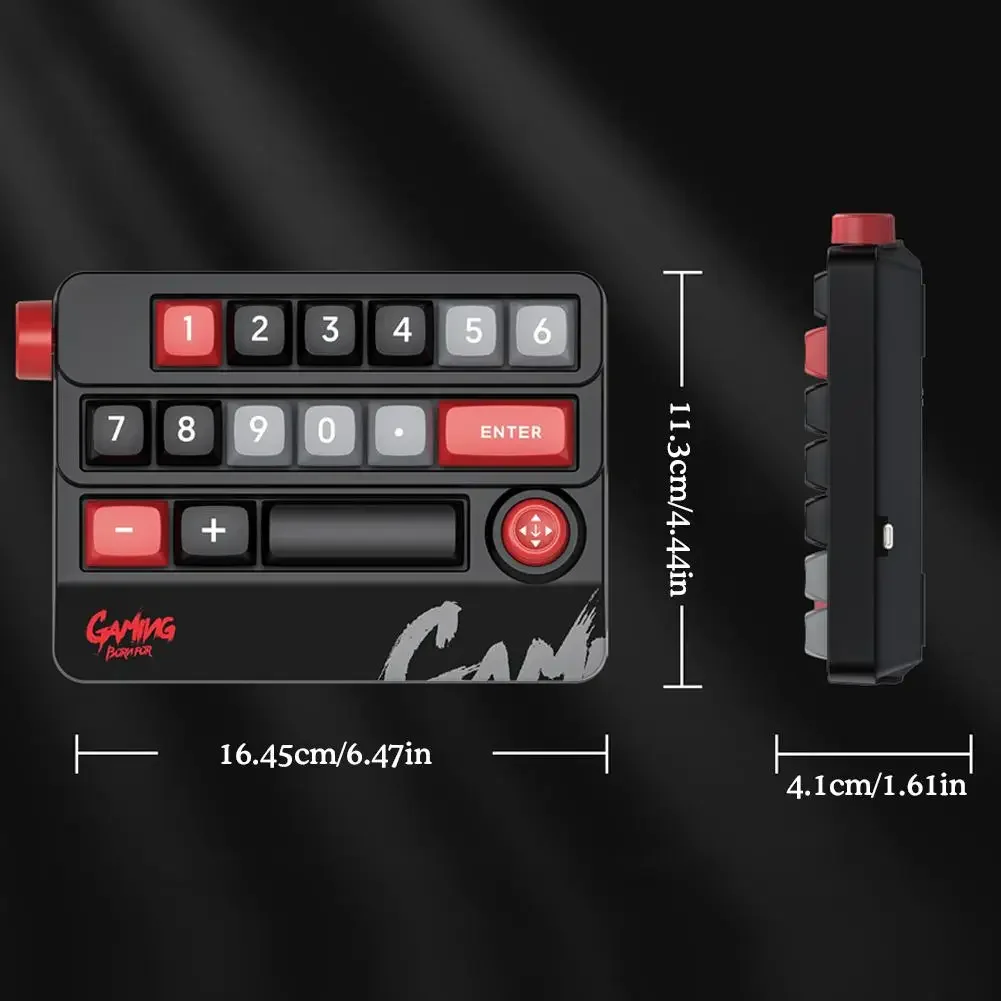 Rocker Knob Programming Macro Custom Keyboard RGB 19 Key Mini Button Numeric Gaming Keypad Mechanical Macropad Numpad