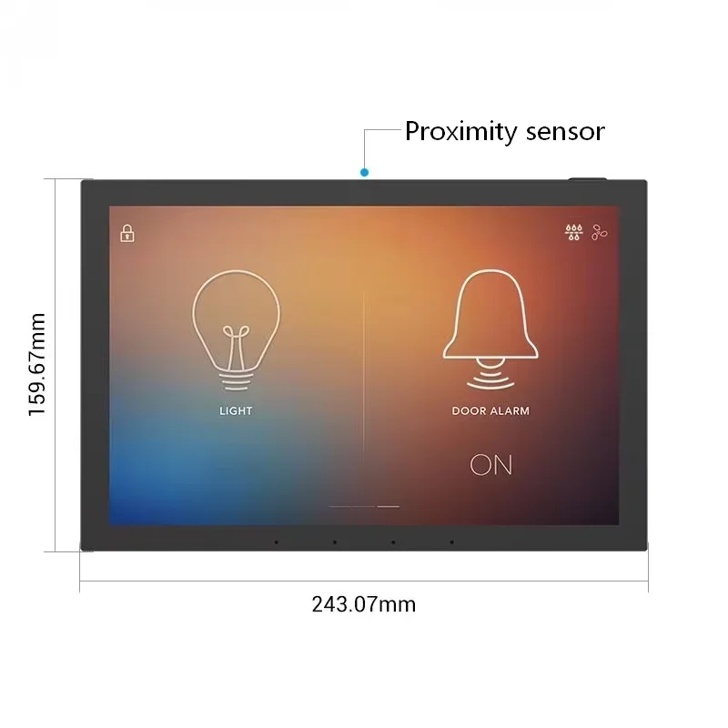 10.1" Android 14 Wall Mount POE Smart Home Touch Tablet RK3576 4GB+64GB with LEDs, Relay, RS485, MQTT, Google Play & Tuya Contro