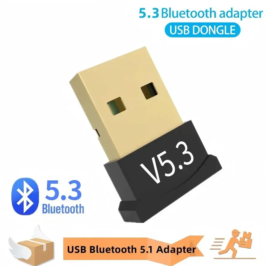 USB Bluetooth 5.3 Adapter for PC Laptop Computer Wireless Dongle Bluetooth Adapter Support Mouse Keyboard Windows 7/8.1/10/11