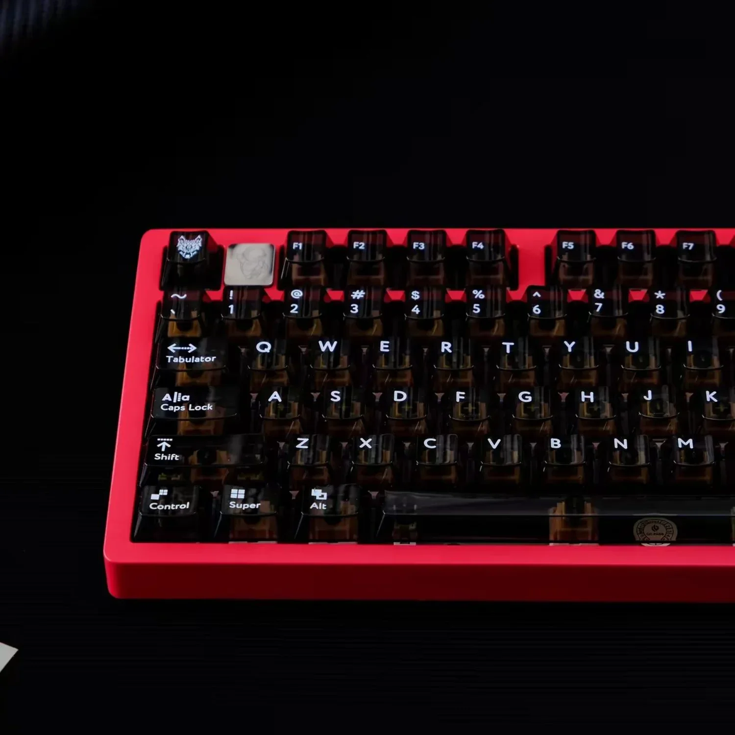 Black Transparent Cherry Keycaps PC 114 Keys for 60/84/98/108 Mechanical Keyboards