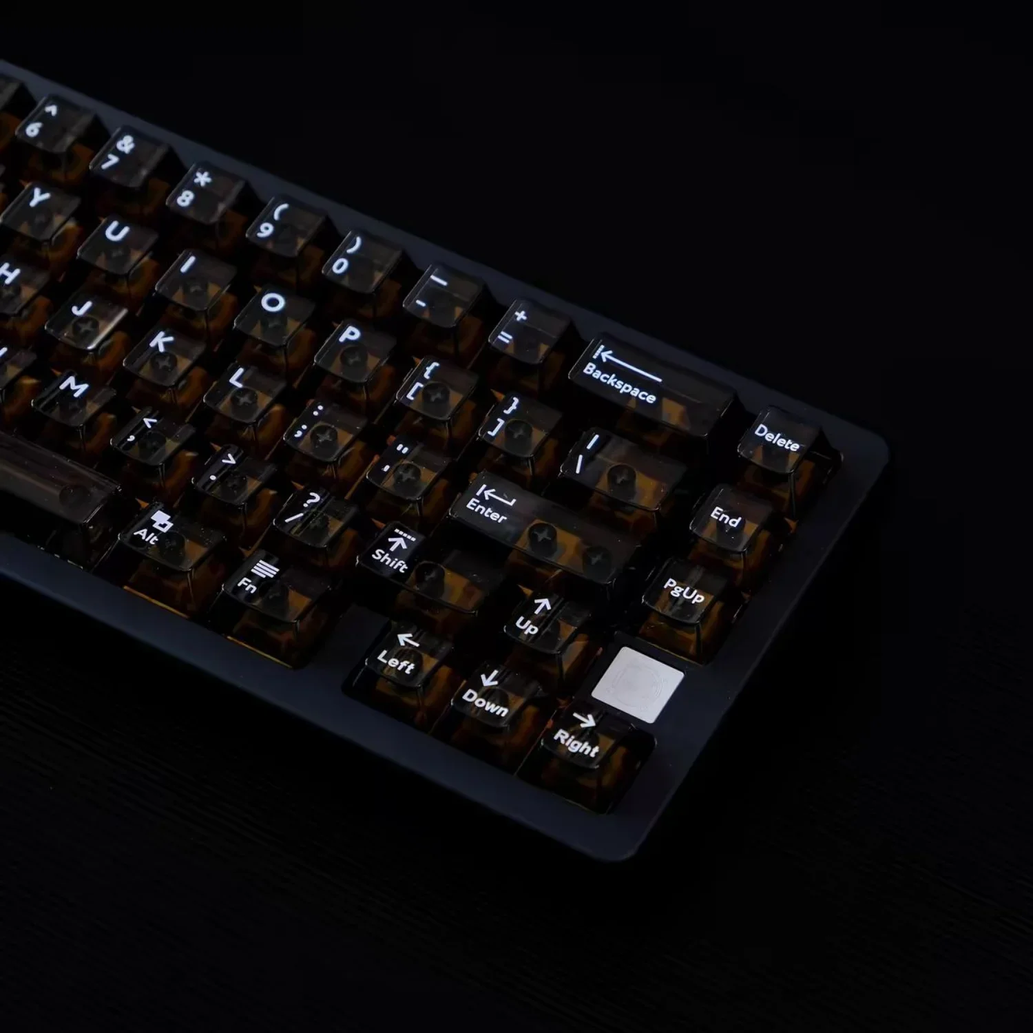 Black Transparent Cherry Keycaps PC 114 Keys for 60/84/98/108 Mechanical Keyboards
