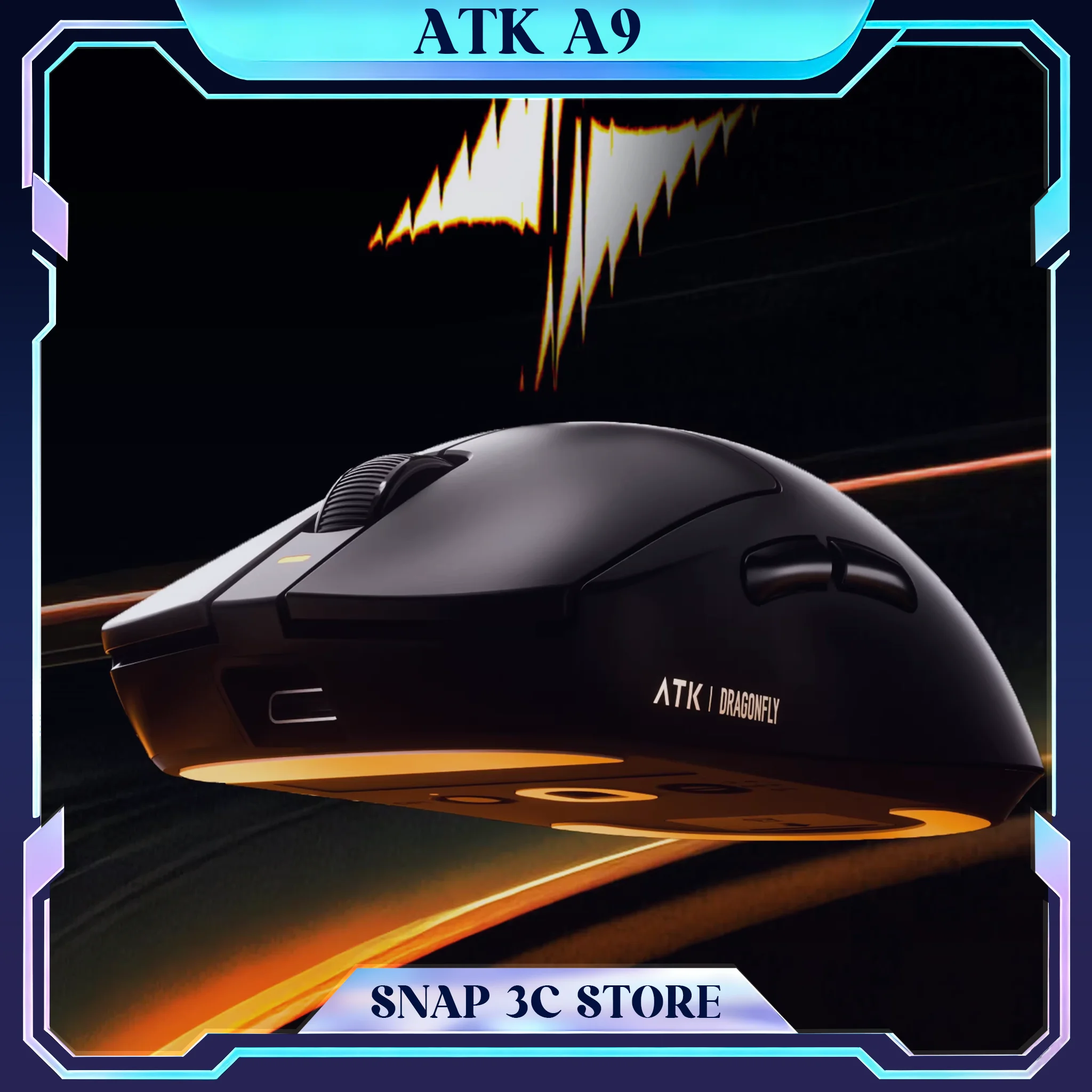 ATK A9 Wireless Gaming Mouse NearLink Technology Ergonomic PAW3395 Tri-Mode Bluetooth Low Latency Esports Mice PC