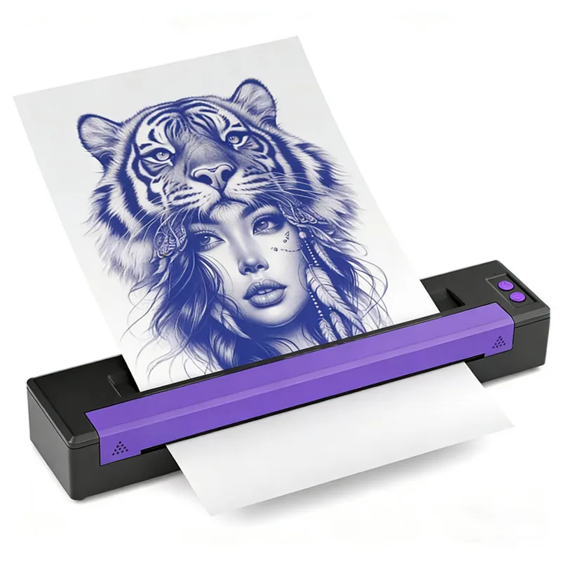P19 portable HD tattoo Stencil printer wireless Bluetooth A4 tattoo printer for tattoo artists compatible with Phone Tablet PC