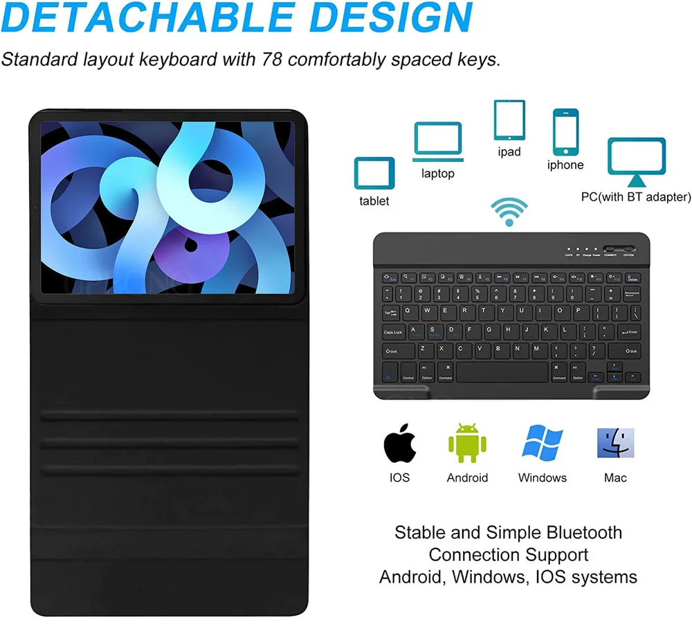 Case with Bluetooth Keyboard for Honor Pad X9 11.5 inch 2023 Tablet Smart Keyboard Cover Shell for Honor Pad X9 Accessories