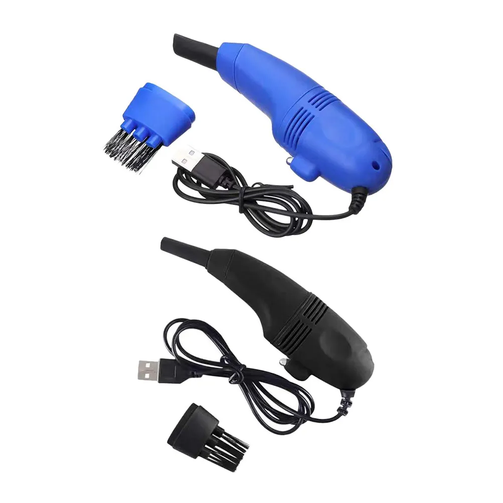 2Pcs USB Powered Mini Vacuum Handheld Computer Cleaner Keyboard Vacuum with 2 Attachments 3 Cleaning Modes Fine Filtration Desk