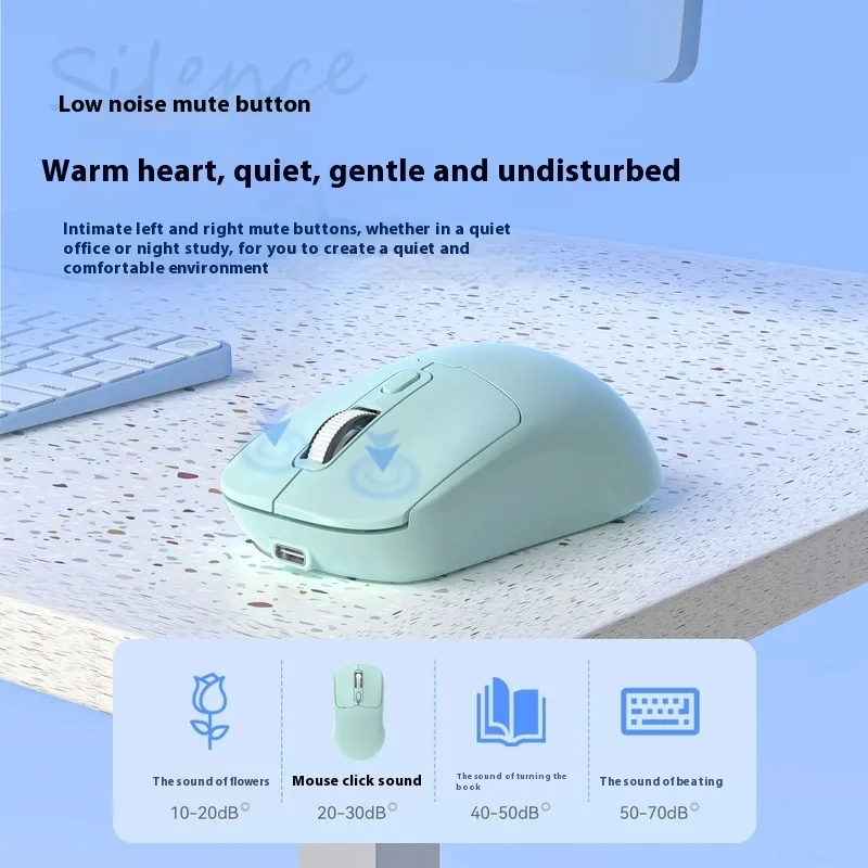 2.4G/Bluetooth Dual-mode Business Mute Wireless Mouse Portable Silent Ergonomic Mice For Laptop iPad Tablet Notebook Cellphone