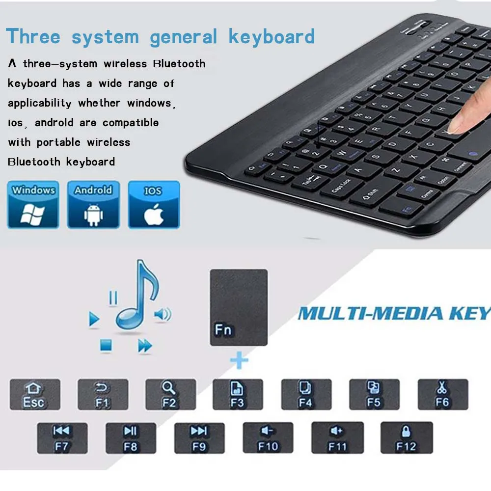 Wireless Bluetooth Keyboard for Samsung Galaxy Tab S 10.5"/Tab S2 9.7"/Tab S3 9.7"/Tab S4 10.5"/Tab S5e 10.5"/Tab S6 T865 Tablet