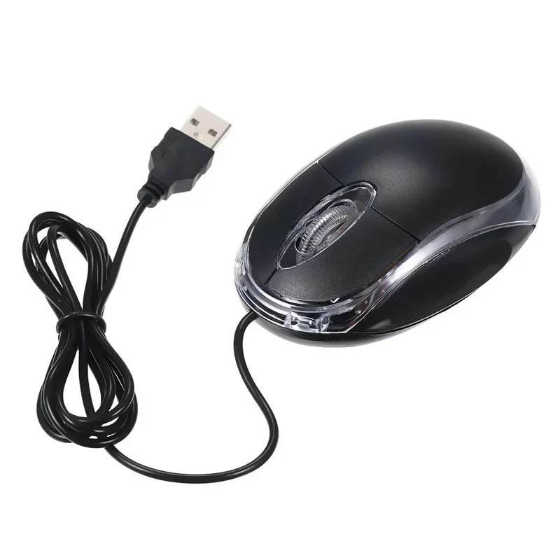 USB Optical Mouse Mini USB Wired Mouse 1000 DPI Optical LED 2 Buttons Desktop Computer Notebook Universal Mouse Office Game