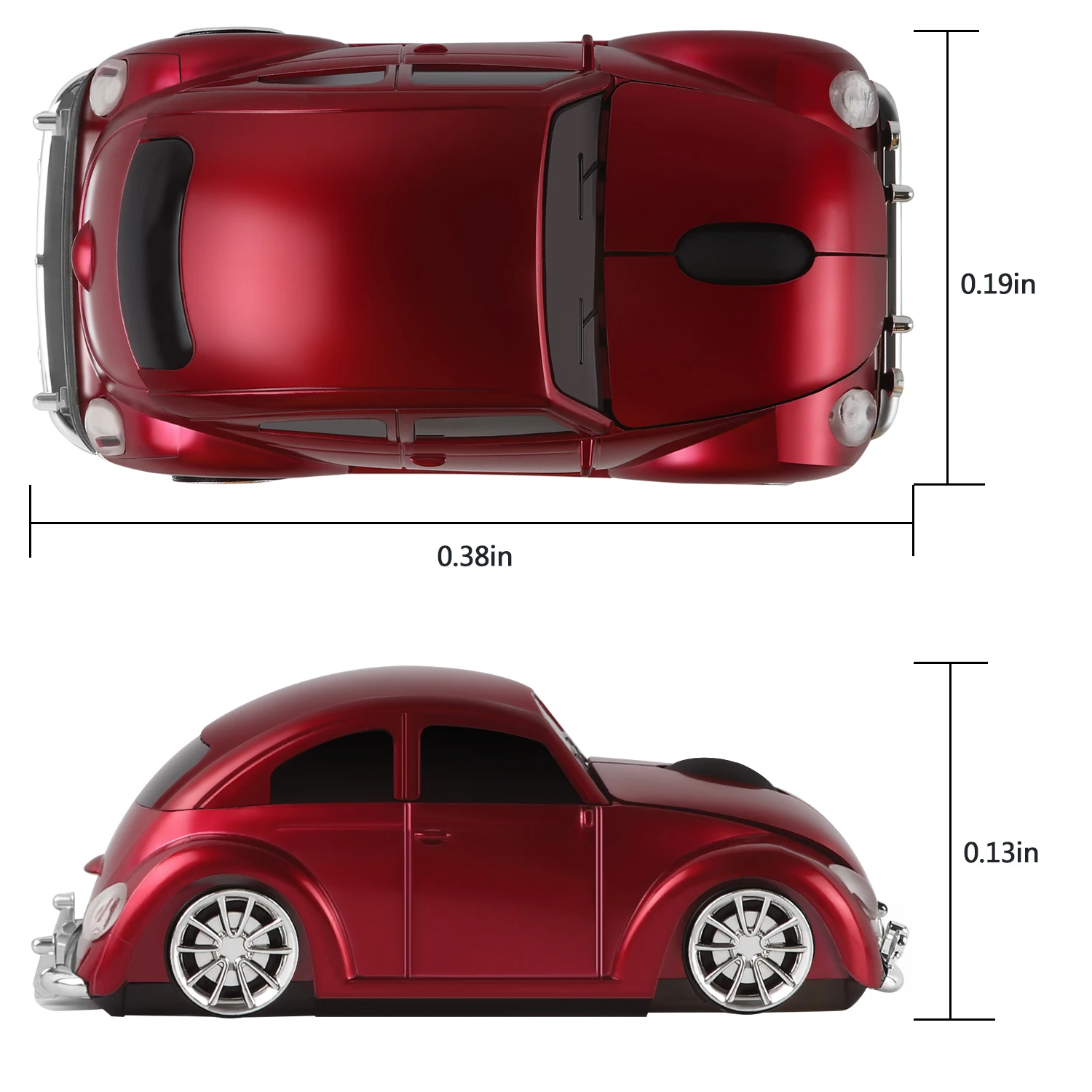 Cute VW Beetle Car Shape Wireless Mouse 2.4G 1600 DPI 3D Ergonomic Gaming Office Mice For PC Laptop Notebook Computer Gift