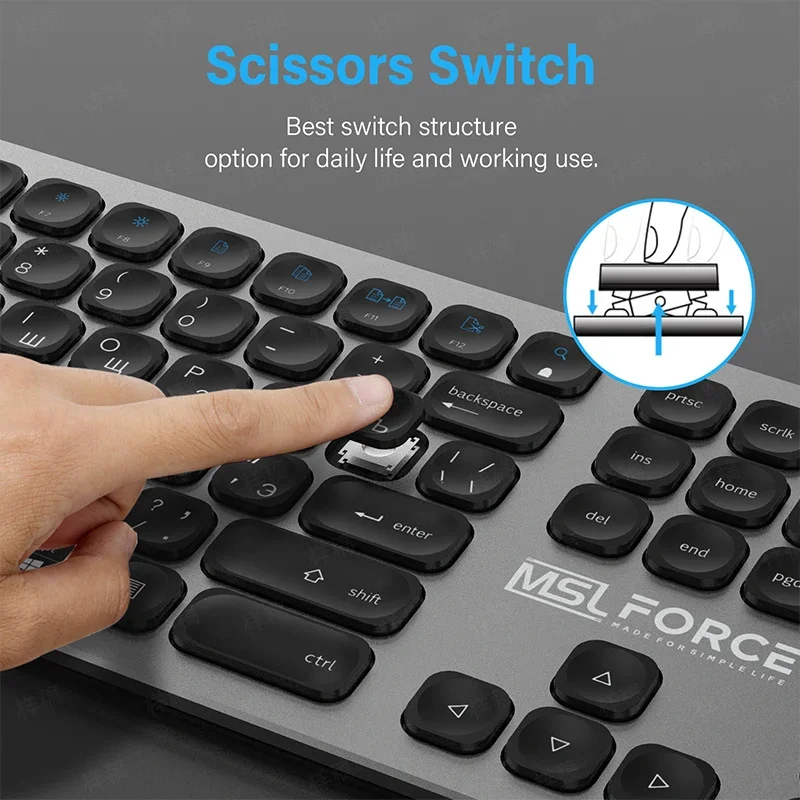 keyboard bluetooth in russian wireless Keypad Wireless rechargeable slim for imac apple tablet  computer Portable keyboard xda