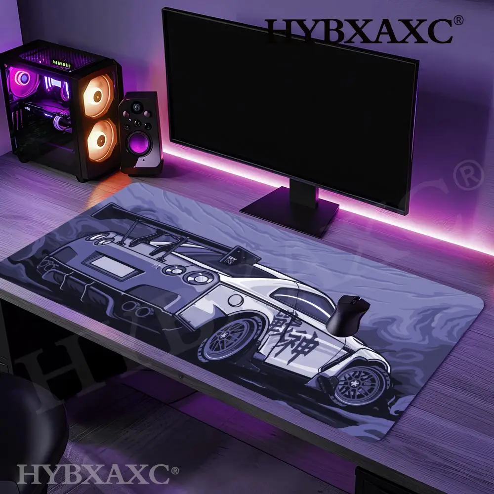 HYBXAXC Large Mousepad Racing Car Pc Accessories Keyboard Pads Gaming Speed Desk Mat Rubber Locked Edge Mouse Mat Gaming Anime