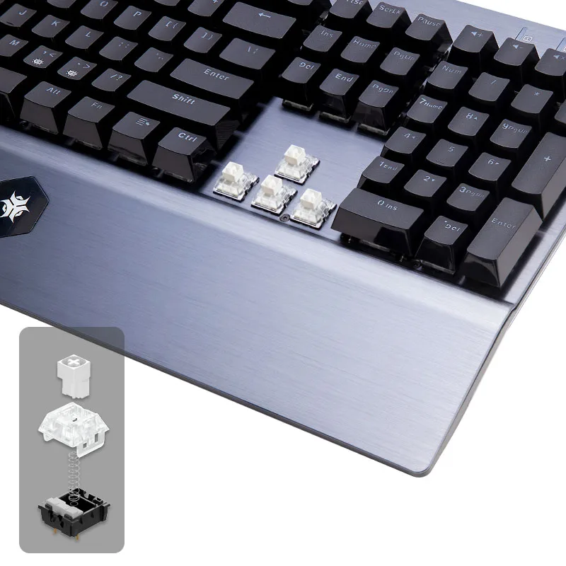 HEXGEARS GK739 Hot Swappable design Keyboard Gaming Kailh box Switch Mechanical Keyboard with White Blue backlit waterproof