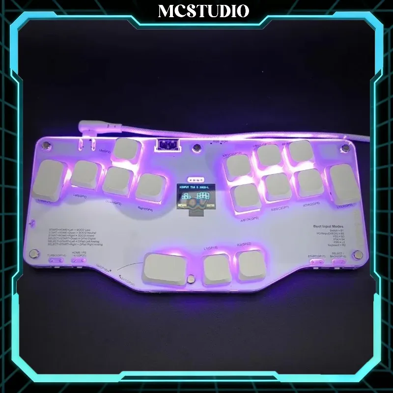 Mixbox Keyboard Low Profile Customized Wired RGB Hot Swappble Ergonomic Mini Keyboard Joystick Gaming Keyboards Gift