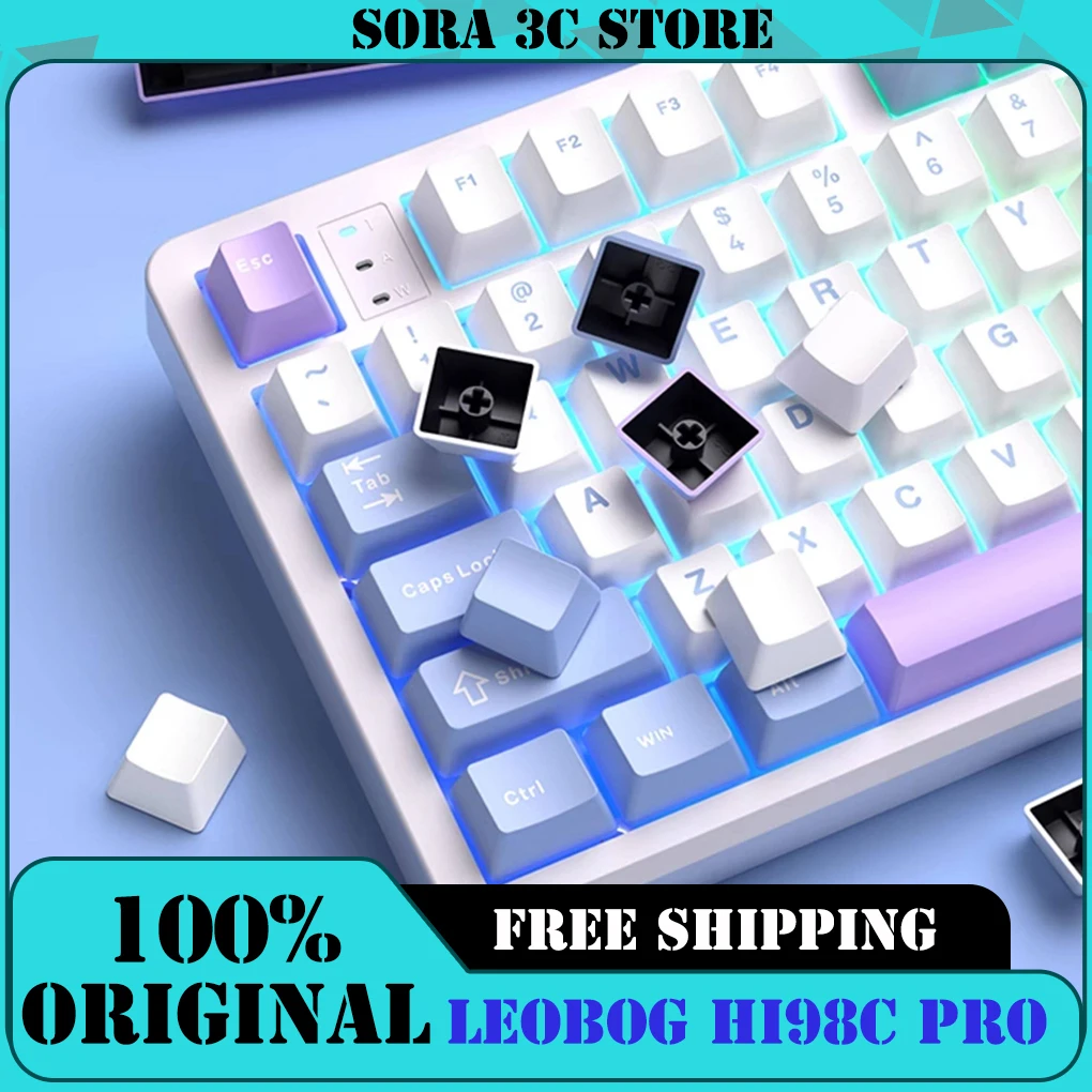LEOBOG Hi98C Pro Mechanical Keyboard 3Mode 2.4G Bluetooth Wireless Keyboard PBT Keycaps Hi98pro Keyboard E-Sports Gamer Gifts