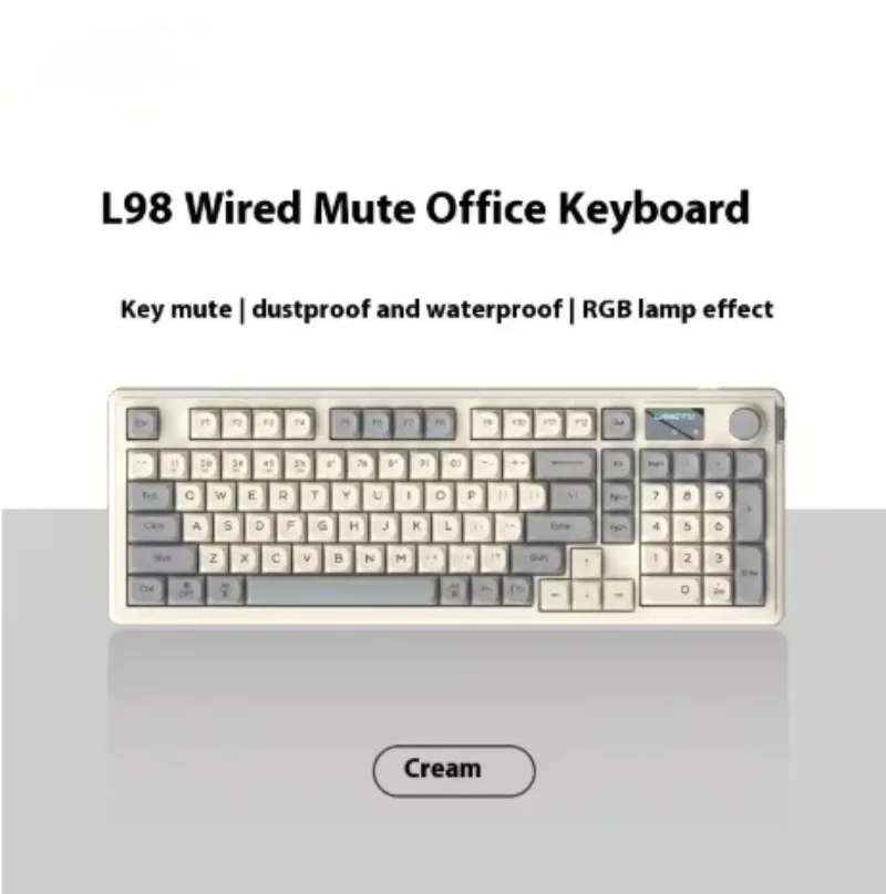 L98 Tri-mode Bluetooth Wired Wireless Keyboard High-value Gaming Gaming Office Silent Membrane Keyboard