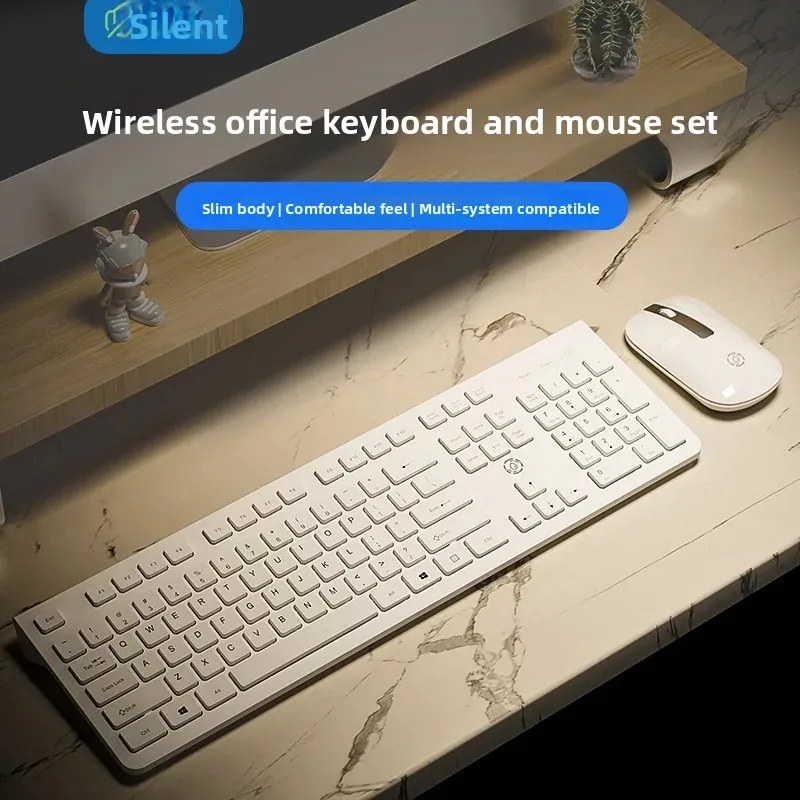 Wireless Keyboard Mouse Set Ultra-Thin Silent Gaming for Notebook Computer Digital Accessories Office And Computer