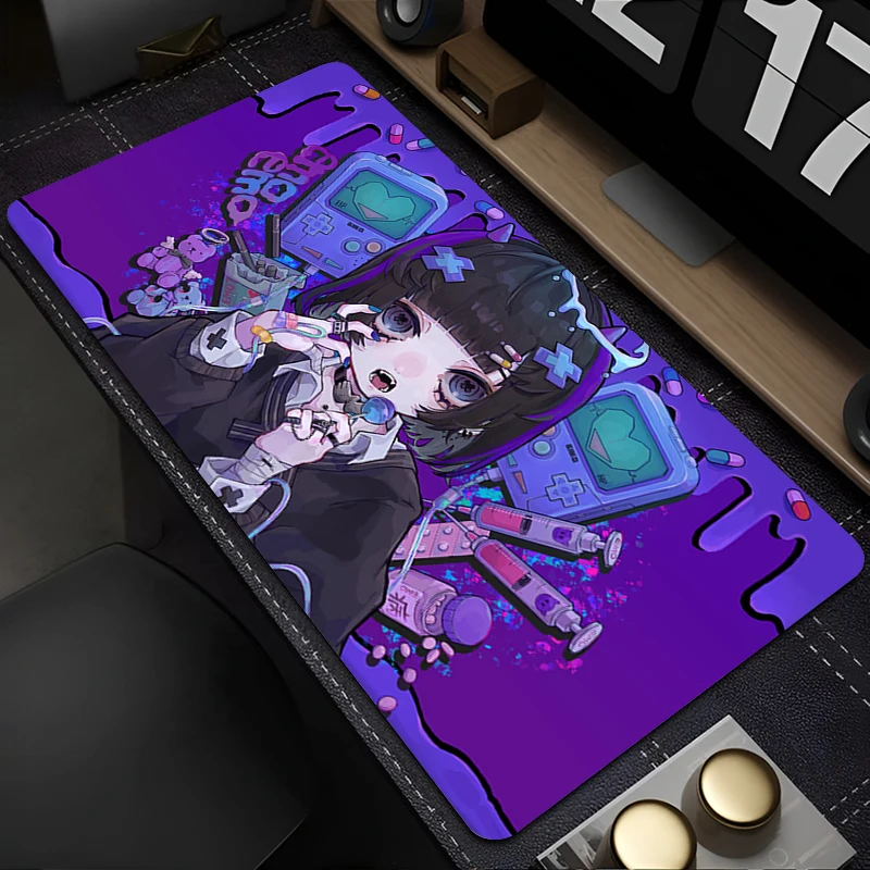 Gaming Mouse Pad Kawaii Anime Desk Mat PC Gamer Professional Premium Mousepad Laptop Speed Control Accessories Keyboard Pad Rug