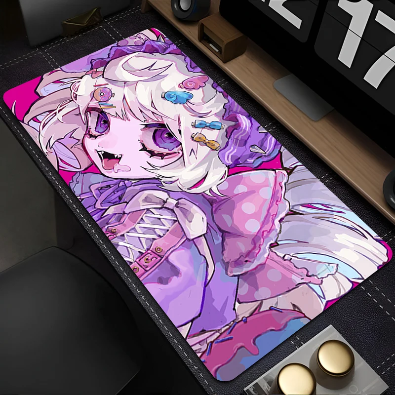 Gaming Mouse Pad Kawaii Anime Desk Mat PC Gamer Professional Premium Mousepad Laptop Speed Control Accessories Keyboard Pad Rug