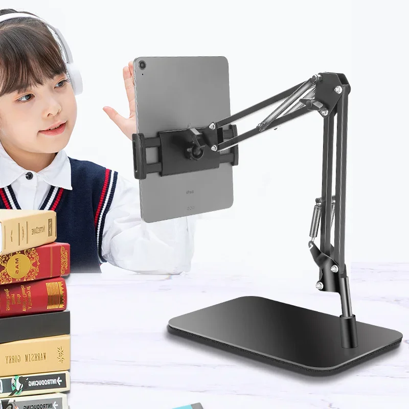 Adjustable Desk Tablet Stand Holder for IPad Pro Air Mini Samsung Galaxy Tab Foldable Aluminum Alloy Stand for Office Home Use