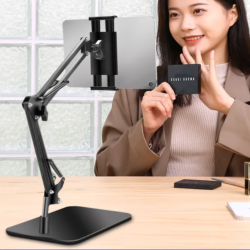 Adjustable Desk Tablet Stand Holder for IPad Pro Air Mini Samsung Galaxy Tab Foldable Aluminum Alloy Stand for Office Home Use