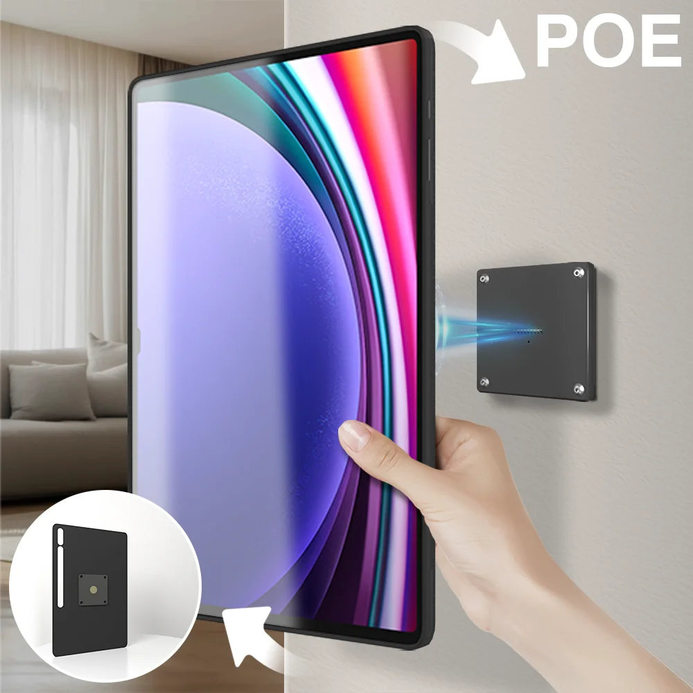 Tablet holder for Samsung POE Galaxy Tab S10 Ultral 14.6 wall S10 PLUS charging station Magnetic wireless charging Smart Switch