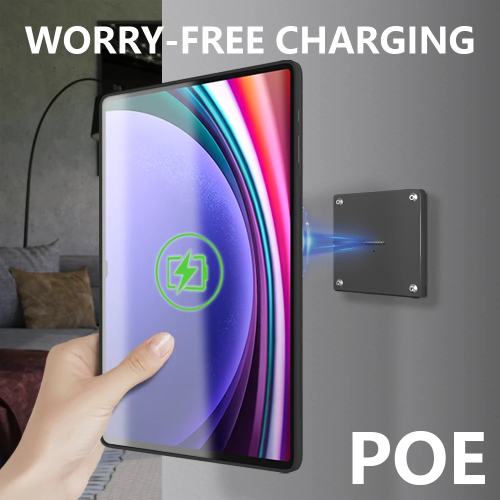 Tablet holder for Samsung POE Galaxy Tab S10 Ultral 14.6 wall S10 PLUS charging station Magnetic wireless charging Smart Switch