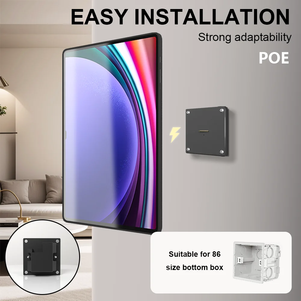Tablet holder for Samsung POE Galaxy Tab S10 Ultral 14.6 wall S10 PLUS charging station Magnetic wireless charging Smart Switch