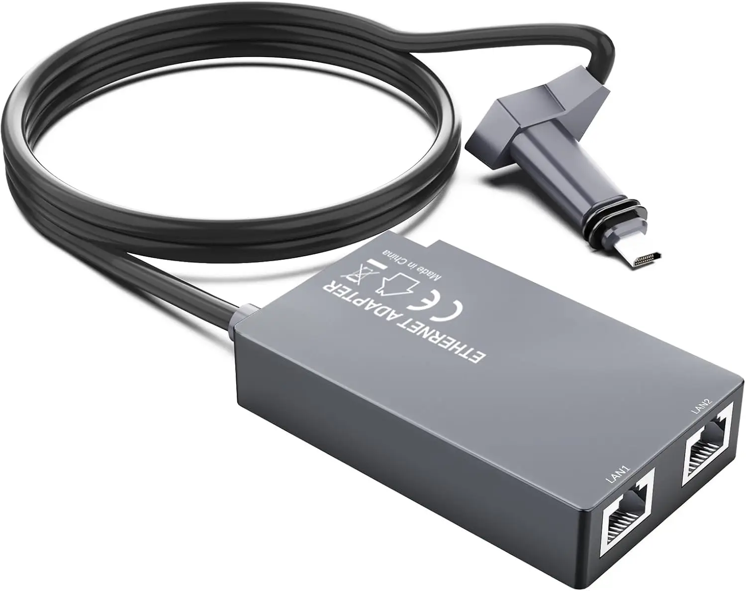 Ethernet Adapters Dual Port RJ45 1000 Mbps Support For Starlink GEN 2/V2 Multi Cable Devices TV PC Gaming Camera Expand Network