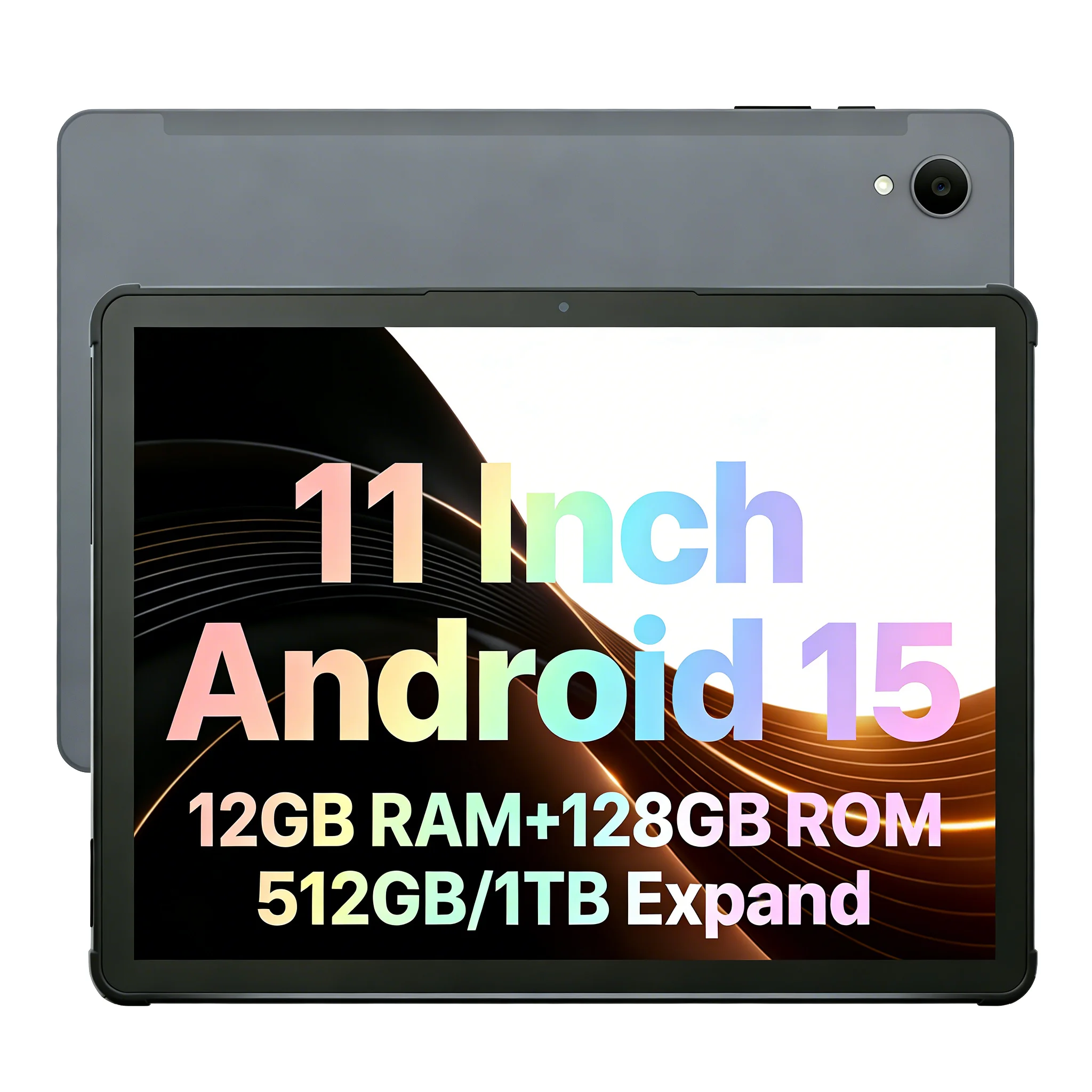ANRY 11 Inch Android 15 Tablet PC Octa Core 12GB(6GB+6GB Expand) RAM 128GB ROM 8000mAh Dual WiFi Bluetooth Student Gaming Tablet