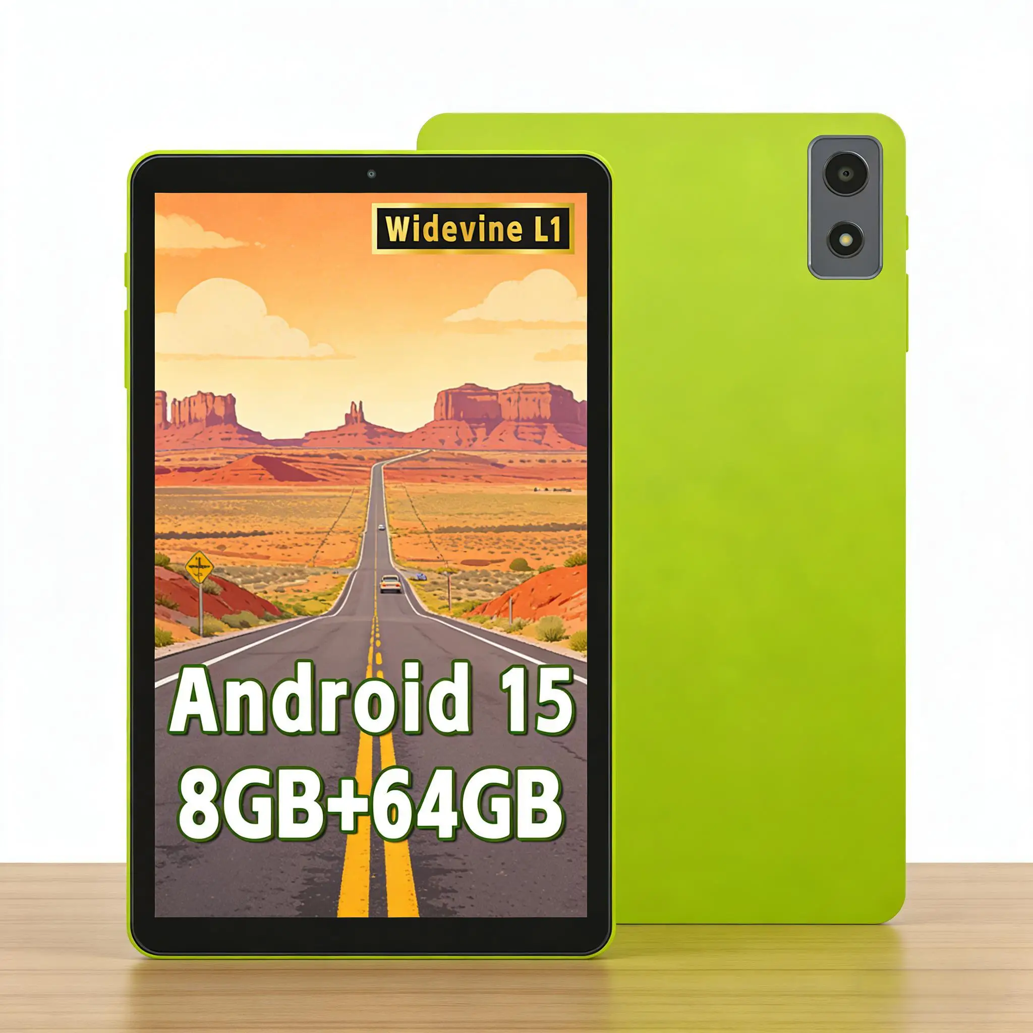 ANRY 8.68 inch Android 15 Tablet Quad Core 8GB RAM 64GB ROM 5000mAh WiFi Touch Screen Kids Student Gaming Tablet GMS Google Play