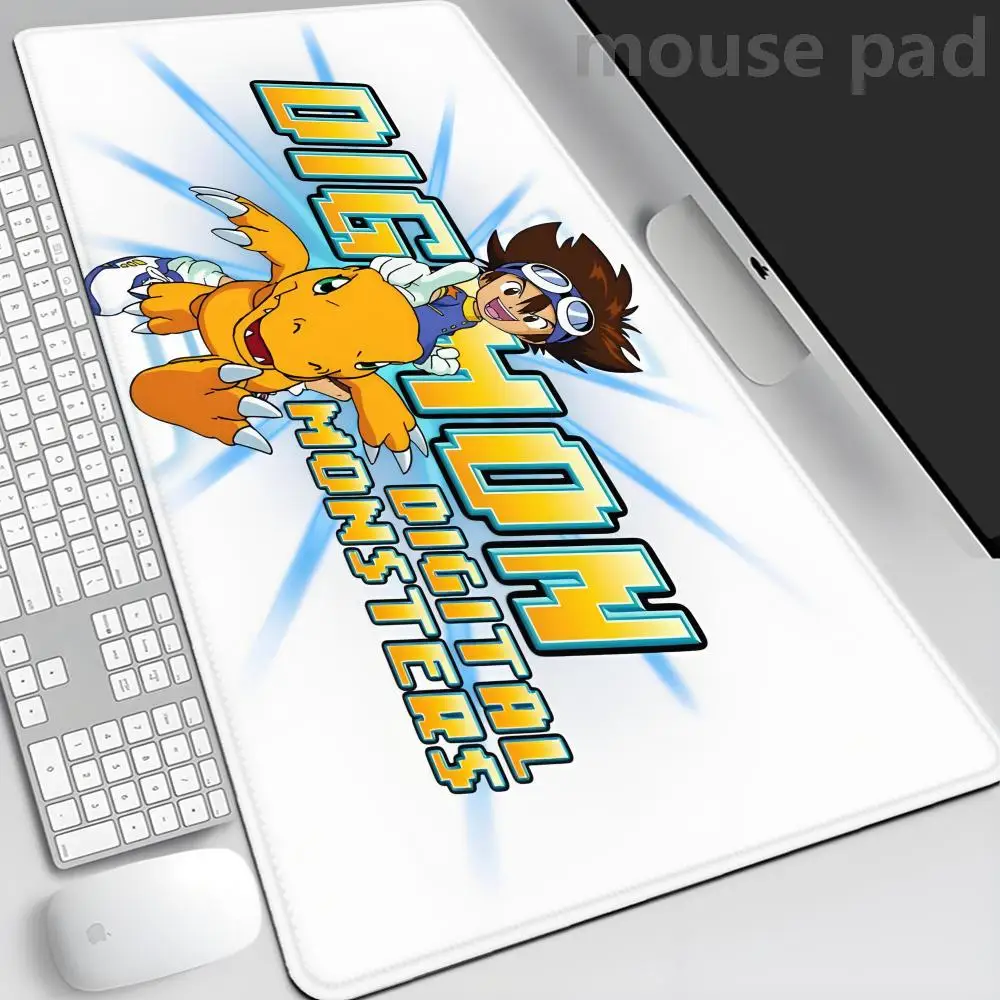 Digitals Monsters Digimons Mousepad HD Printing Computer Gamers Locking Edge Non-slip Mouse Pad XXL90x40cm Keyboard PC Desk Pad