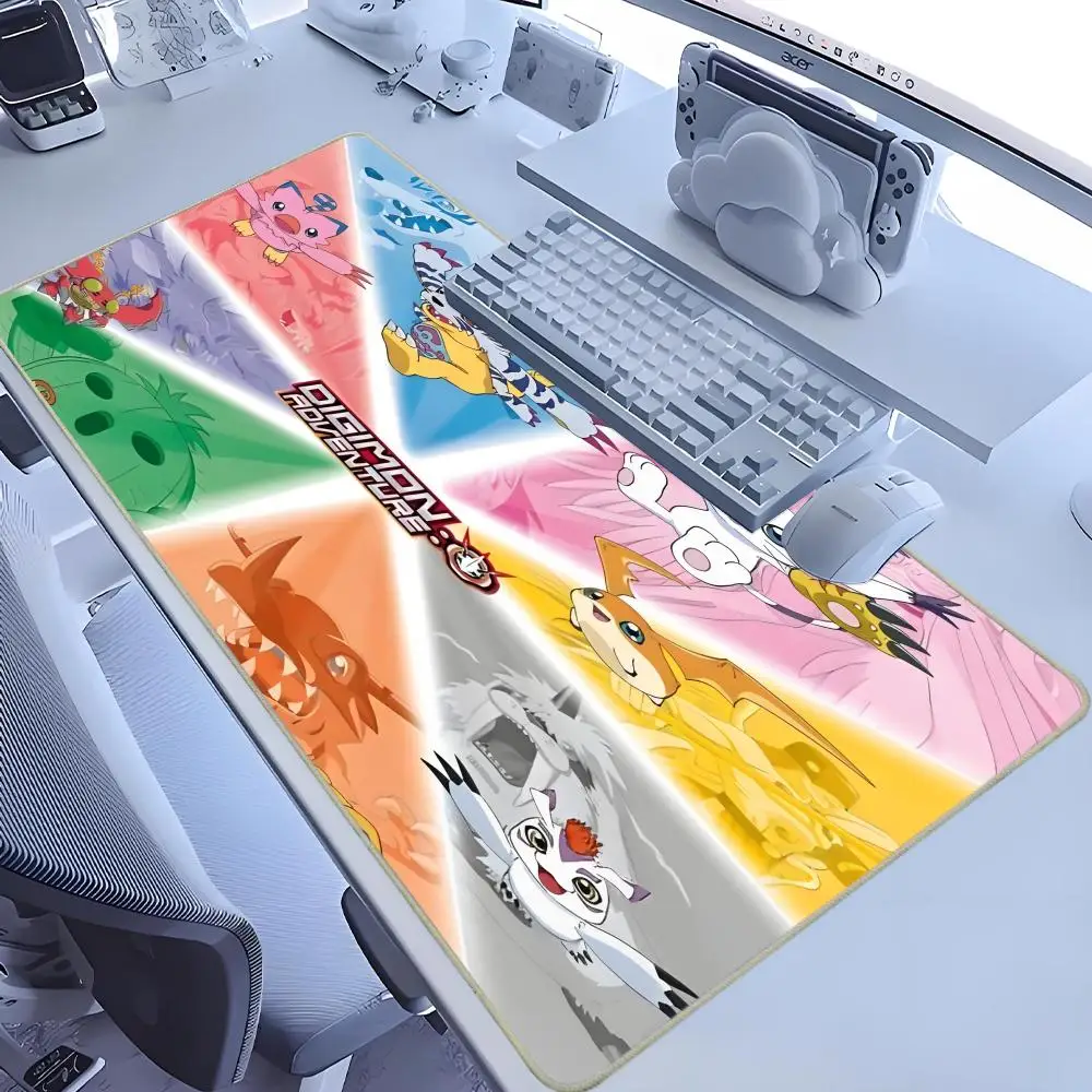 Digitals Monsters Digimons Mousepad HD Printing Computer Gamers Locking Edge Non-slip Mouse Pad XXL90x40cm Keyboard PC Desk Pad
