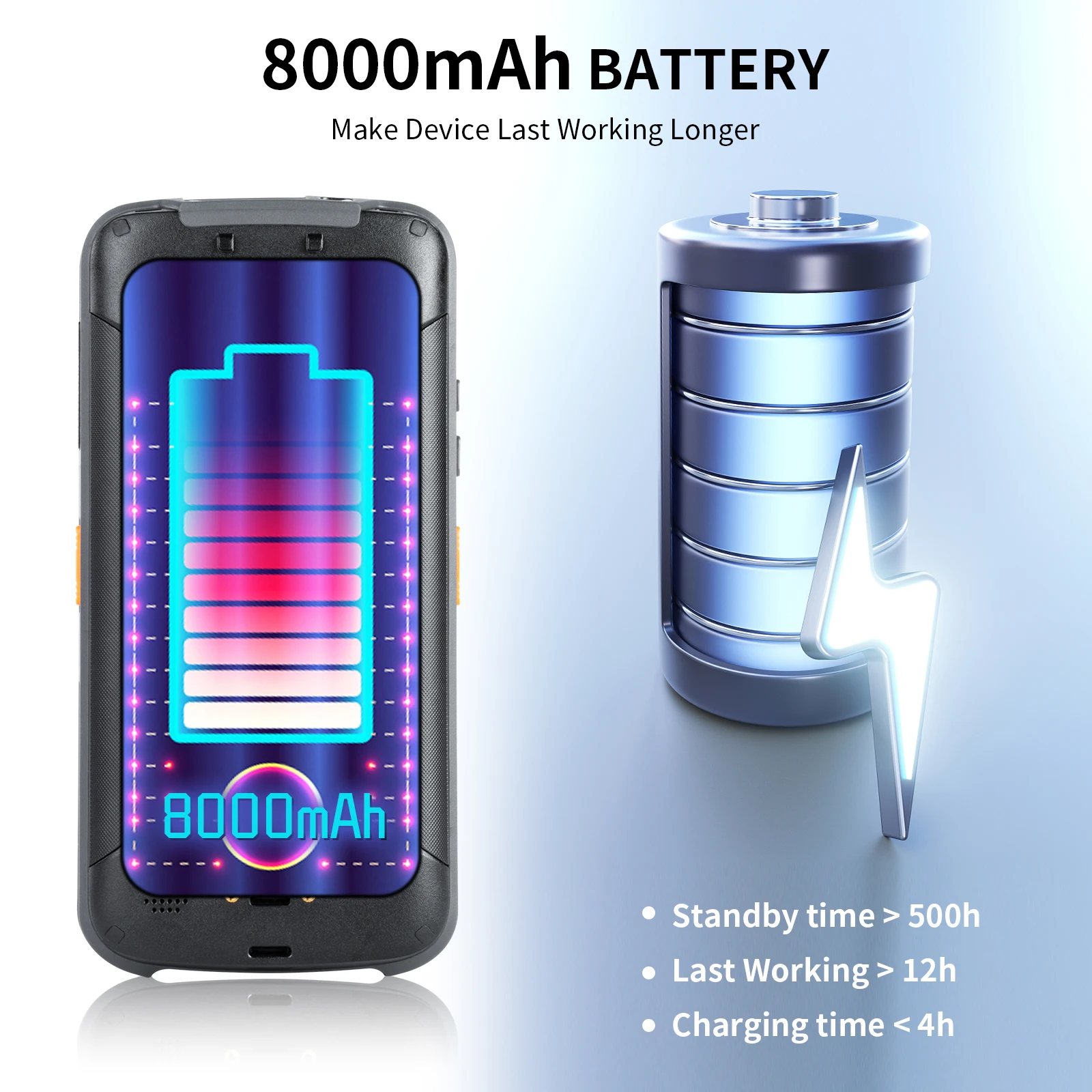 TA08 PDA Android11 Handheld Terminal Data Collector WIFI 4G NFC Warehouse Retail Management 1D/2D Barcode Scanner with Charging