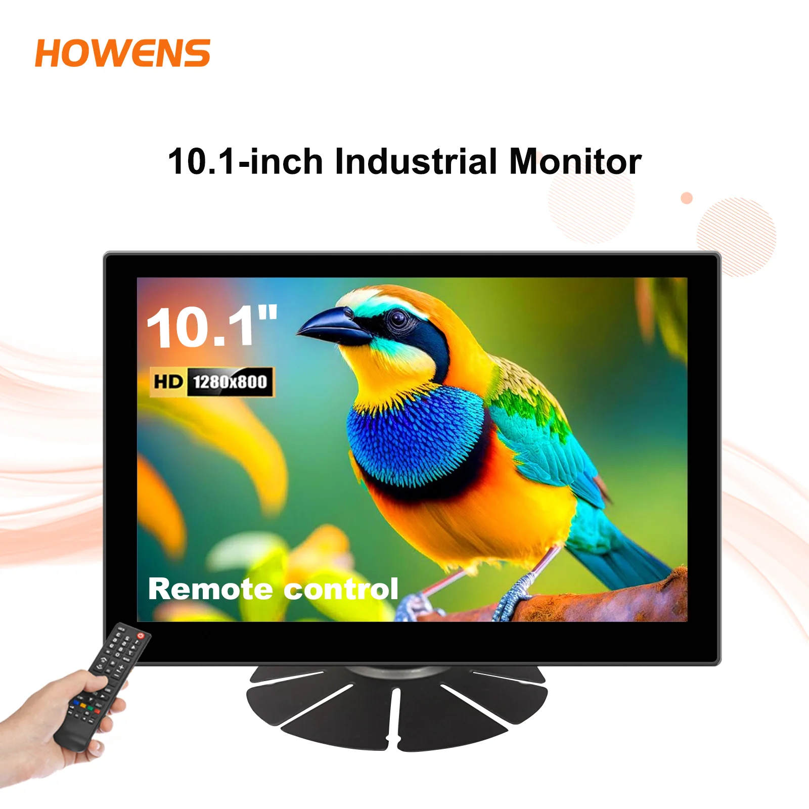10.1 Inch Portable Secondary Screen 1280x800 Screen 16:10 Support VGA/HDMI/AV/BNC/DVI Industrial Display For Office Home Gaming
