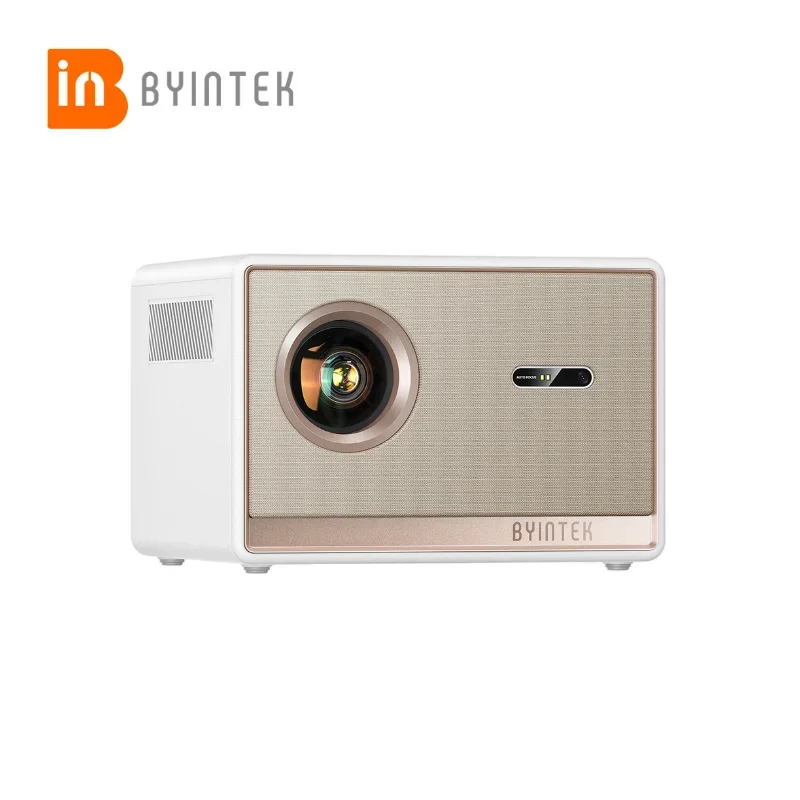 BYINTEK Nordic Style 1000 ANSI Lumens LCD 1080P Projector T5 Portable Home Fabric Projector With Professional Bass Speaker