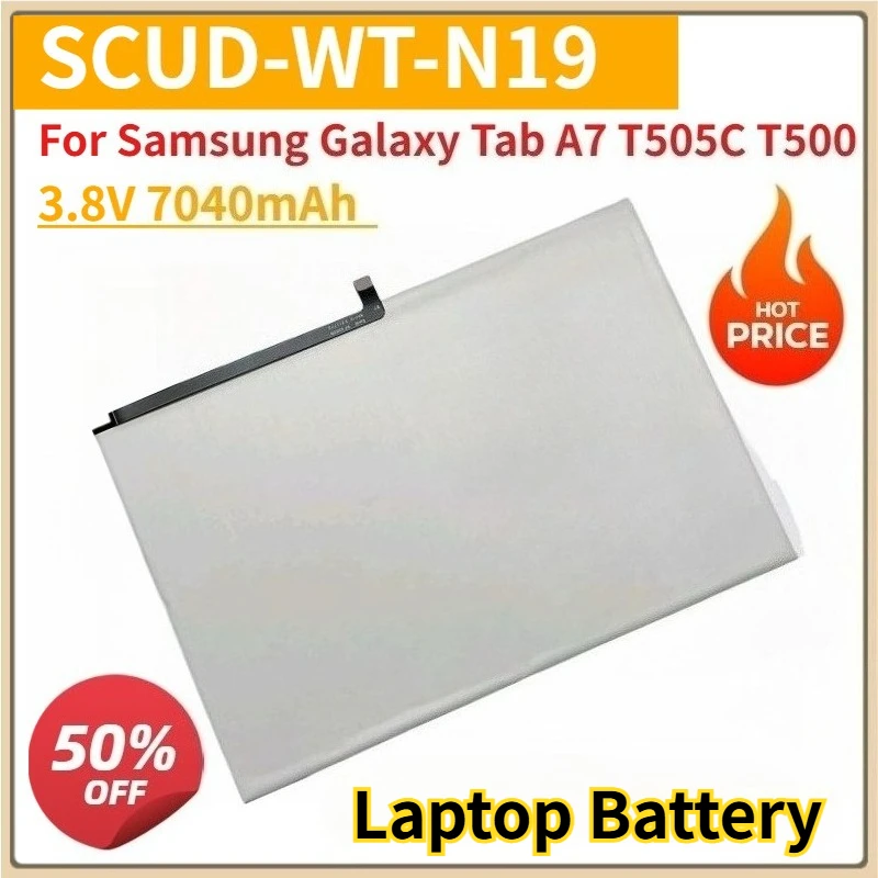 New Laptop Battery SCUD-WT-N19 3.8V 7040mAh for Samsung Galaxy Tab A7 T505C T500 Rechargeable Batteries for Tablets