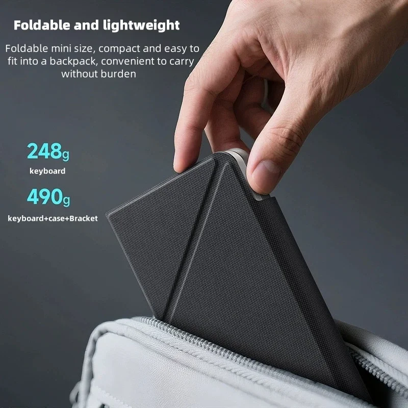 Multi-Functional Folding Magnetic Bluetooth Keyboard with Touchpad External Wireless Keyboard for Ipad/iphone/android/windows