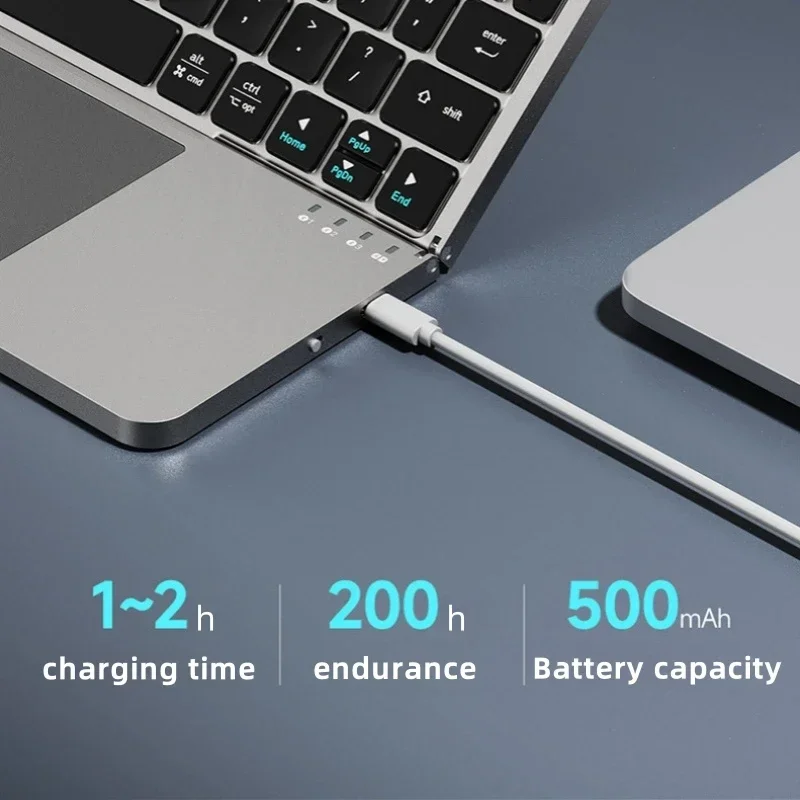 Multi-Functional Folding Magnetic Bluetooth Keyboard with Touchpad External Wireless Keyboard for Ipad/iphone/android/windows